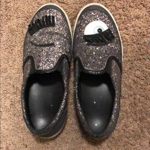 Glitter eyelash sneaker